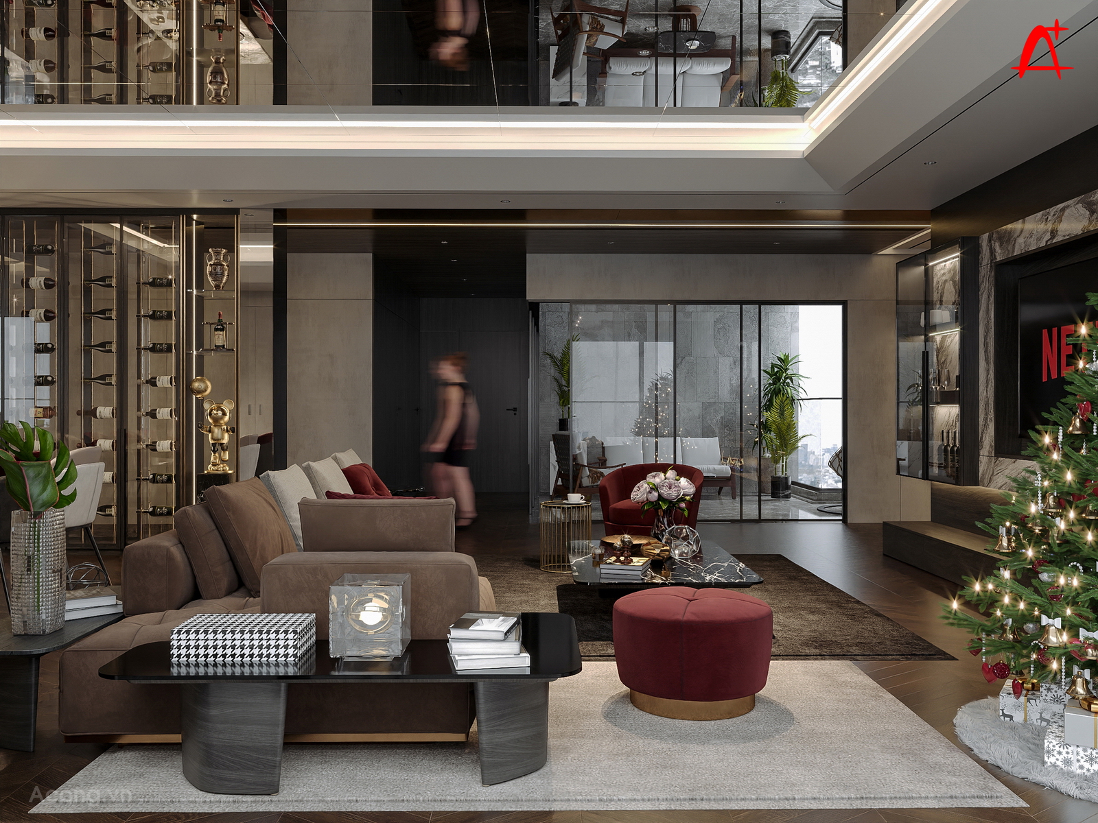 Thiết kế nội thất căn hộ penthouse 03 chung cư cao cấp BRG Diamond Residence Lê Văn Lương